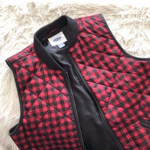 Buffalo Check Quilted Vest - Medium
